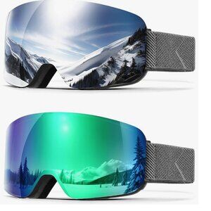 Snow Goggles Anti fog Snowboard Goggles  2 PACK